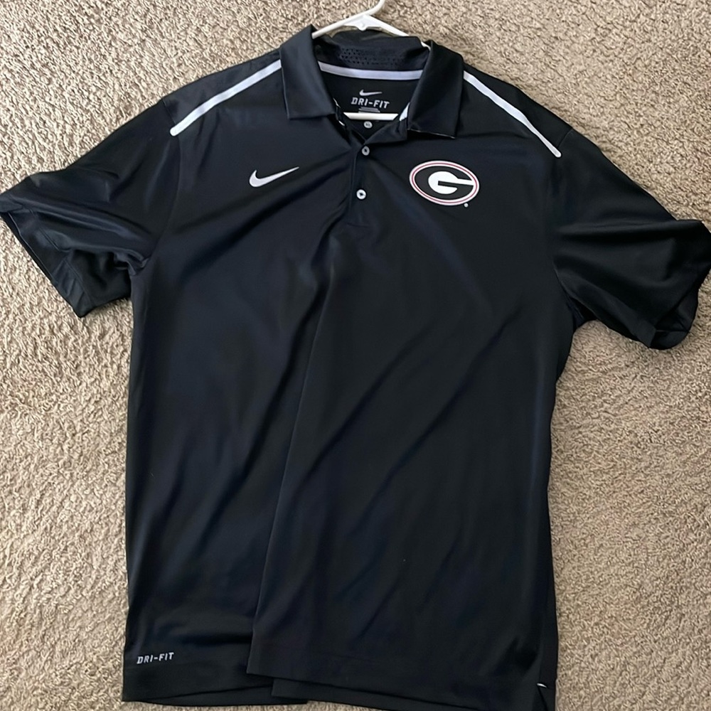 Nike dry fit black Georgia Bulldogs polo size XL very good/excellent condition